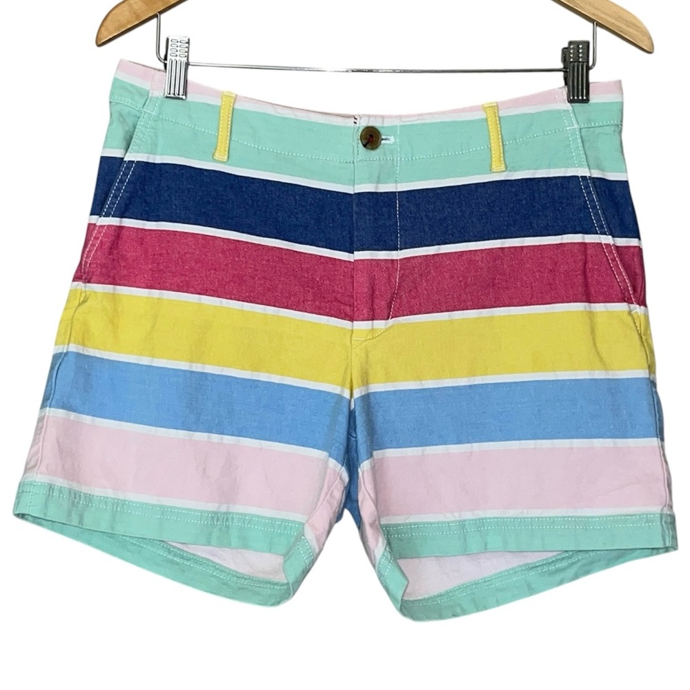Tommy Hilfiger Flex 5” Classic Stretch Slimming Striped Chino Shorts Size 8